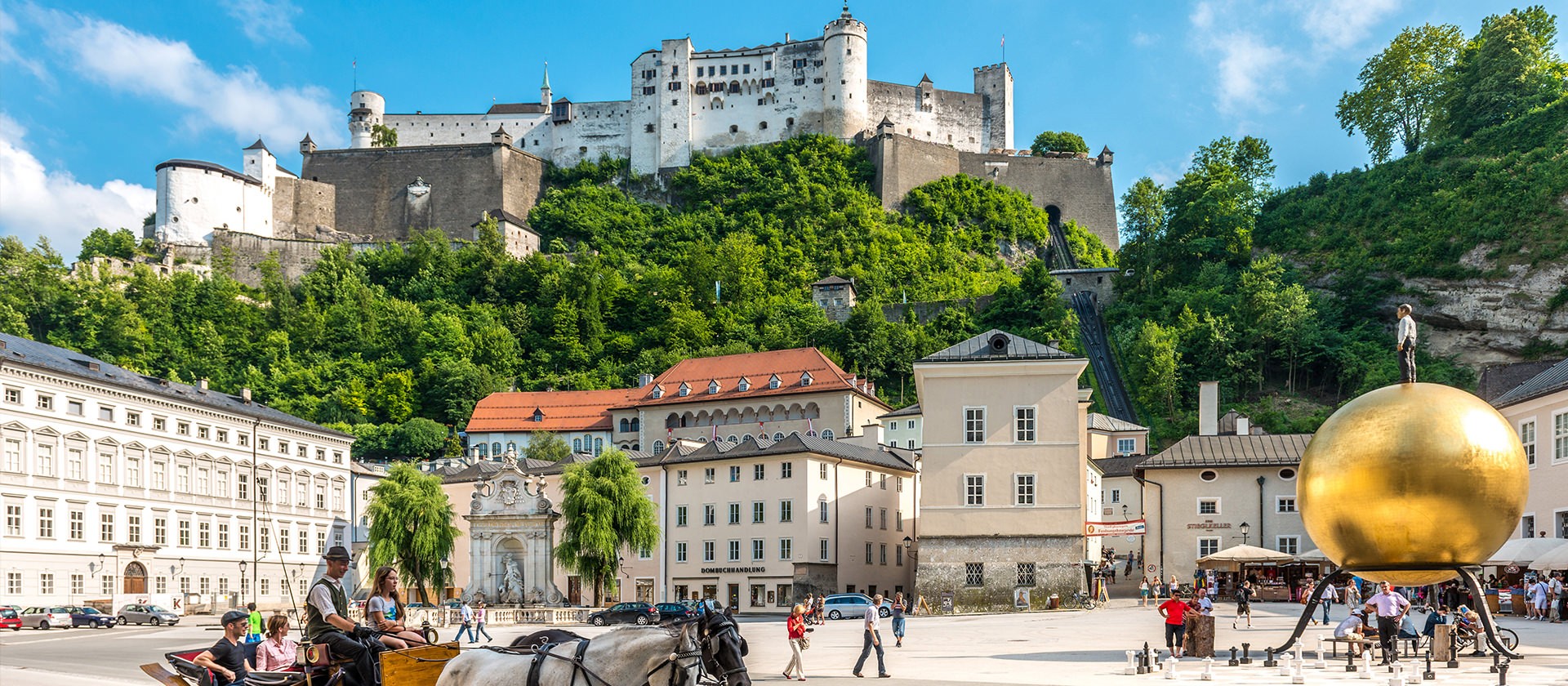 Sehenswürdige Stadt Salzburg bei jedem schlecht Wetter