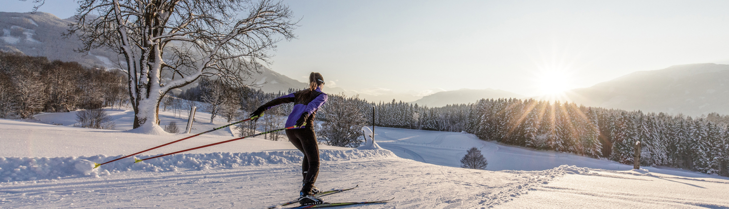 Abend Langlaufen in Saalfelden Leogang Apart Herzog