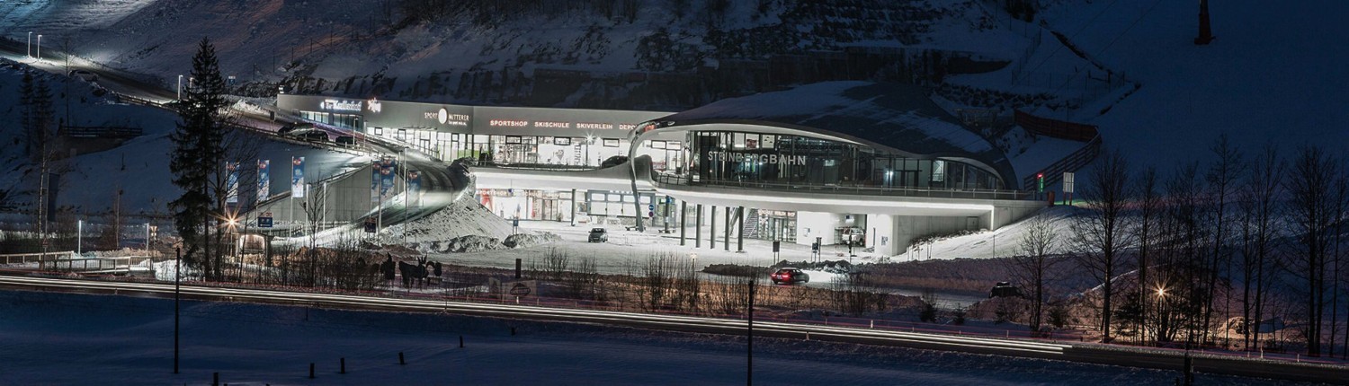 Steinbergbahn Leogang Talstation neben Apart Herzog