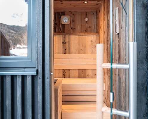 Eine eigene private Outdoor Sauna im Apart Souterrain besitzt nicht jeder