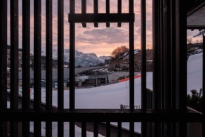 Morgenrot verknüpft mit dem Gondelstart im Apart Hotel Herzog