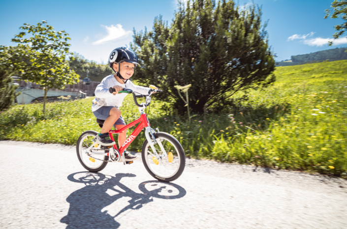 Kinderrad vor der Blüten und Blumenwiese Apart Herzog