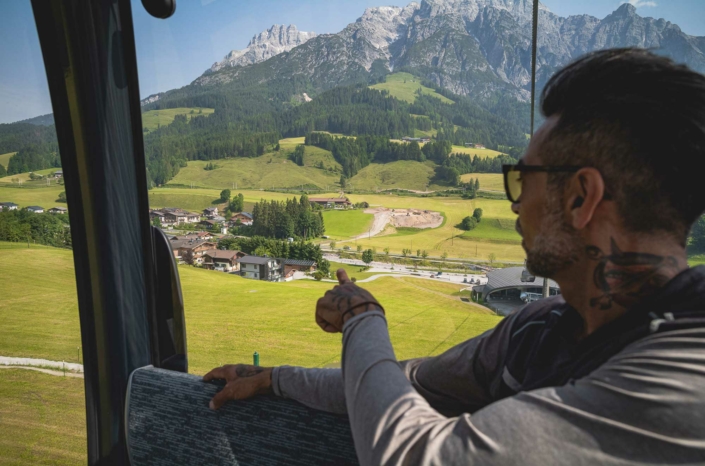 Gondelaussicht im Sommer zum Apart Herzog