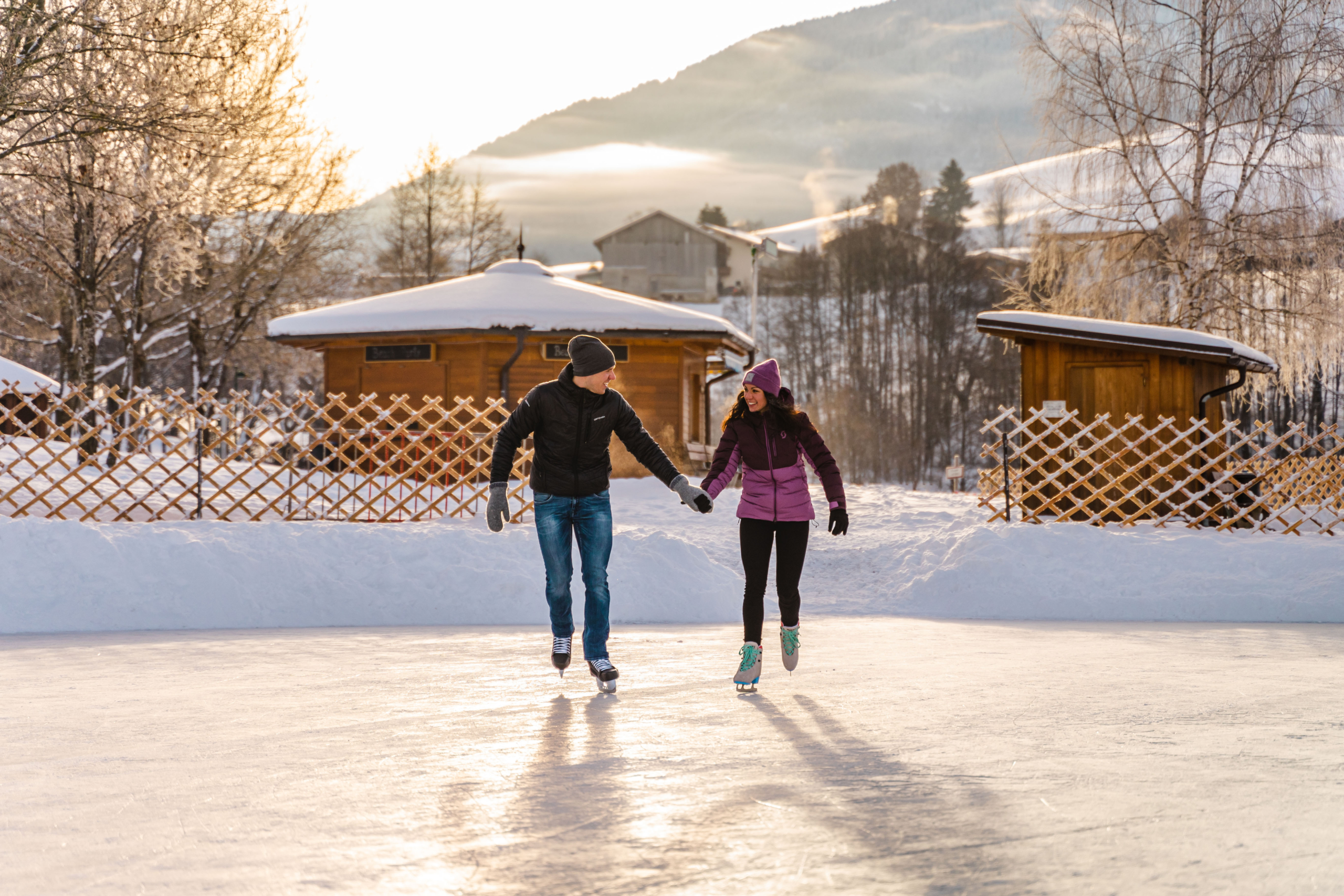 Eislaufen am Ritzensee in Saalfelden Leogang