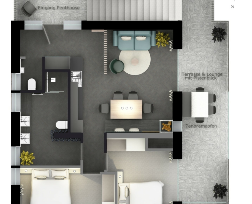 Grundrissplan_Apartment_Parterre